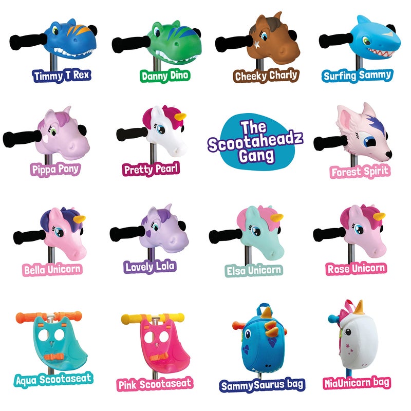 Scootaheadz - Unicorn for Scooter - Micro Kickboard Accessories - Unicorn Head for Children and Toddler Ages 3 and Up - Gift for Girls - Tool Free Installation - White and Pink Scooter Buddy - Image 4